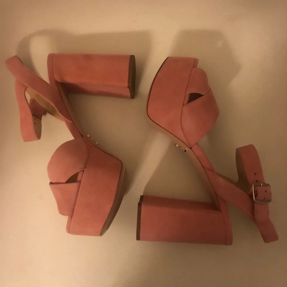 NIB $920 PRADA Suede Platform Sandal in Pink - size 5.5 US /  35.5 EU!